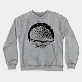 Vintage Hedgehog Gift for a Nature Art Lover Crewneck Sweatshirt